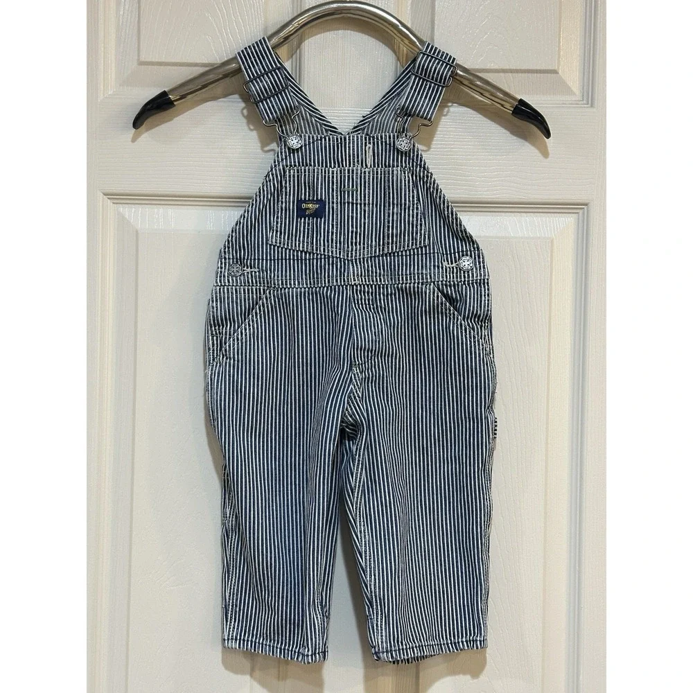vintage oshkosh b‎ gosh Striped Toddler Overall Size 1t